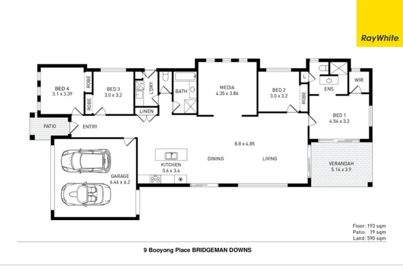 9 Booyong Place, Bridgeman Downs Floor Plan